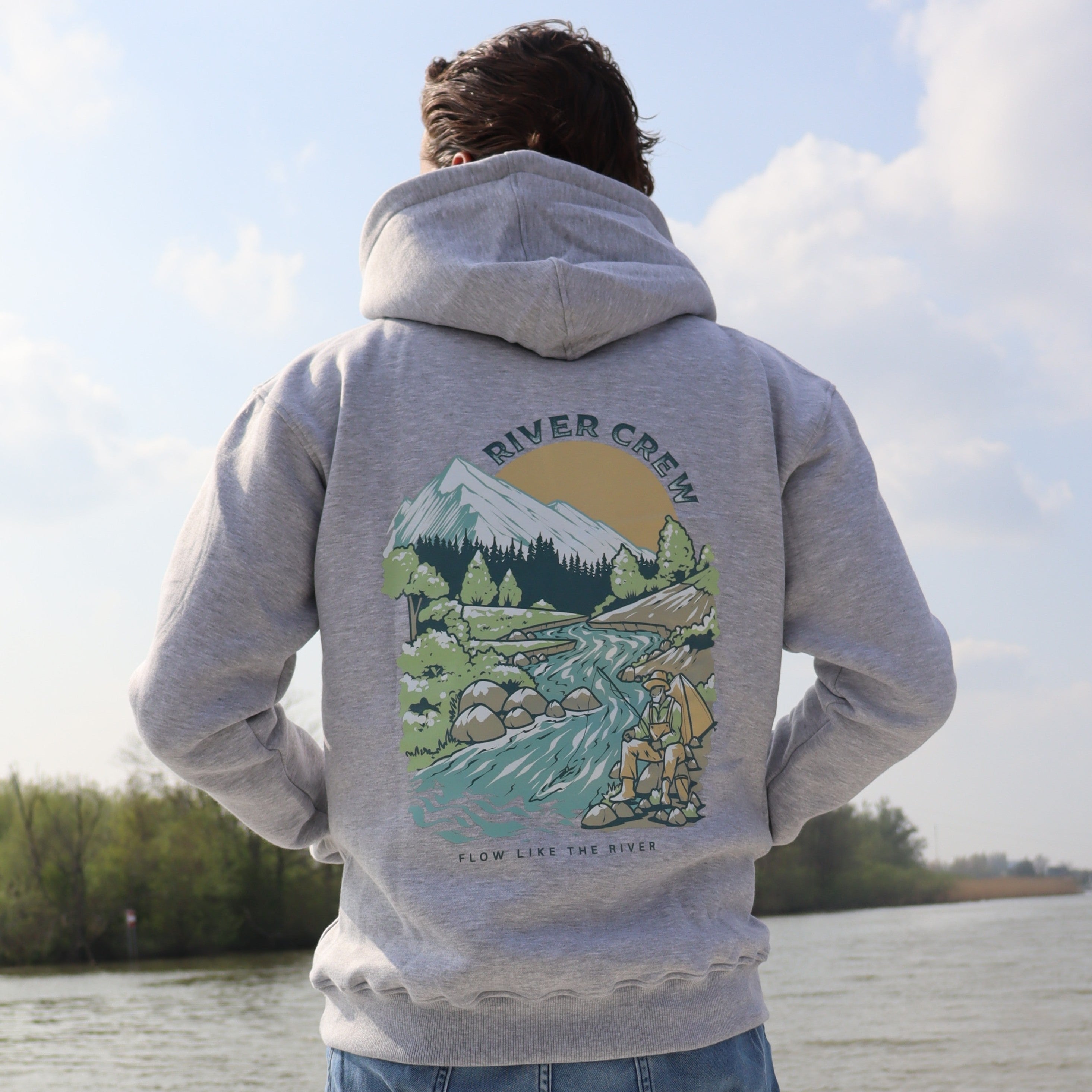 Fließe wie der Fluss Hoodie