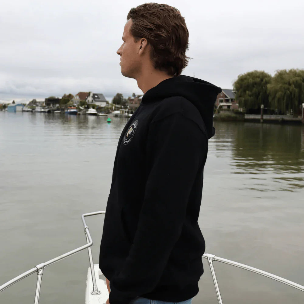 Perch Hoodie - Zwart | Vissers hoodie | River Crew