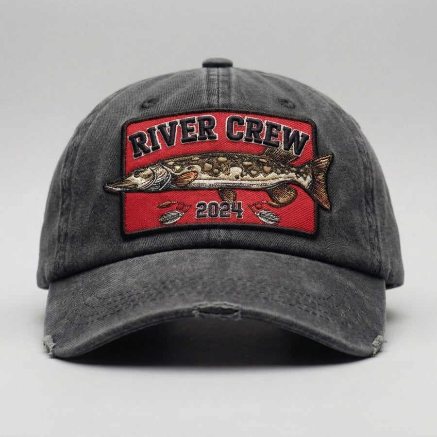 Snoek Visserspet grijs - Visserspet voor heren | River Crew