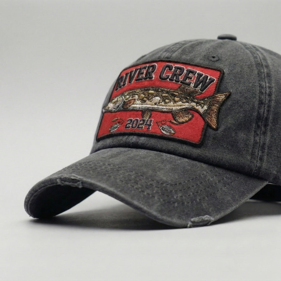 Snoek Visserspet grijs - Visserspet voor heren | River Crew